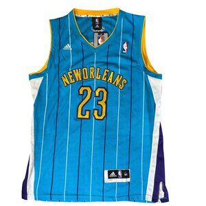 Adidas Anthony Davis New Orleans Hornets Jersey-Medium-NBA 23 Blue Yellow NWT